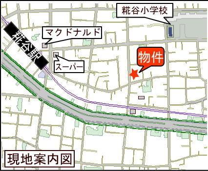 【地図】京急空港線糀谷駅 徒歩2分 通りには防犯カメラも設置済