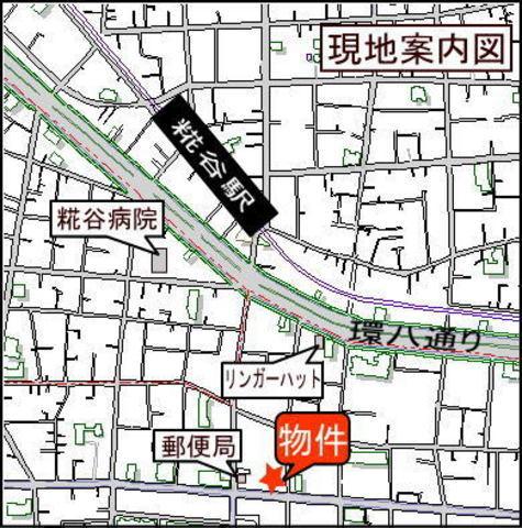 【地図】京急空港線糀谷駅3分　商店街50ｍ