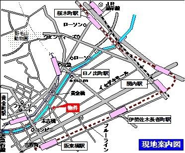 【地図】便利な3駅3沿線利用可
