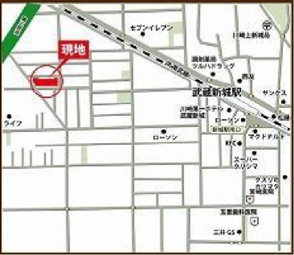 【地図】地図:川崎市高津区新作5-2-2