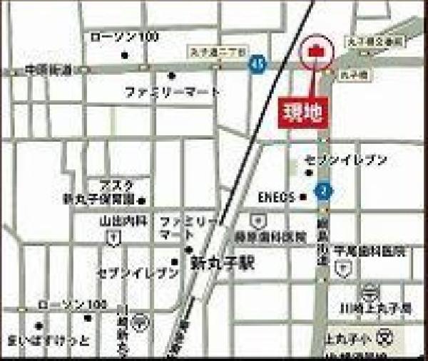【地図】地図:川崎市中原区丸子通1-461－38