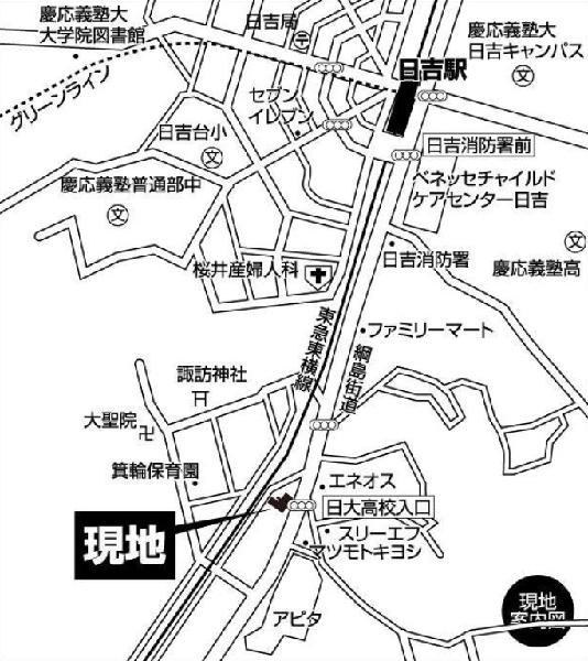 【地図】地図:横浜市港北区箕輪町2‐2‐41
