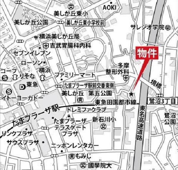 【地図】地図:横浜市青葉区美しが丘2‐4‐14