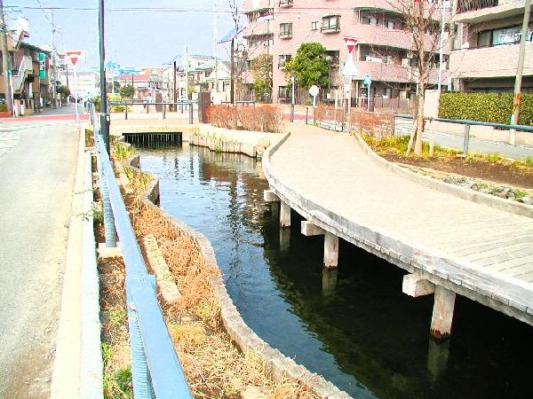 【周辺】周辺環境:周辺の街並み 1100m 江川せせらぎ遊歩道  