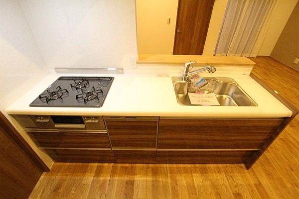 【外観】ビルトイン式の食器洗い乾燥機を標準設置しています。家事の手間を大幅に軽減してくれるお役立ちアイテムは、洗浄力が高いうえ、除菌効果にも優れています。