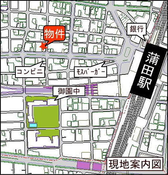 【地図】ＪＲ京浜東北線蒲田駅歩4分