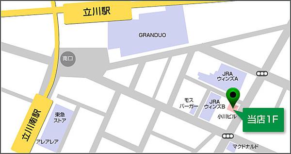 【地図】タウンハウジング立川店はこちらになります