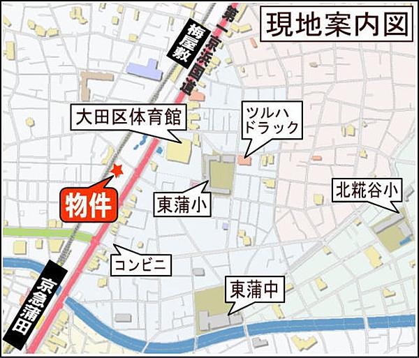 【地図】京急空港線・本線『京急蒲田』駅徒歩6分