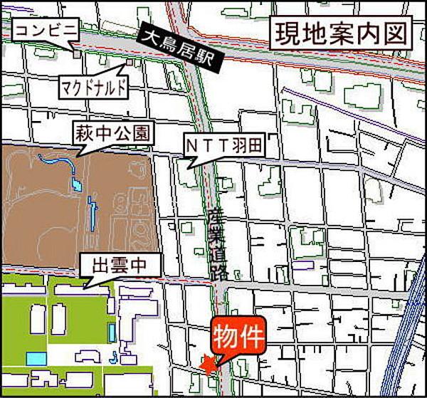 【地図】京急空港線大鳥居駅 徒歩6分