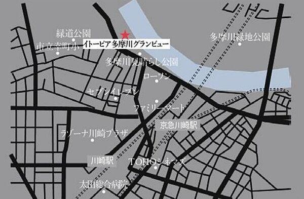 【地図】神奈川県川崎市幸区幸町3丁目555－4
