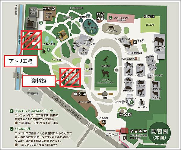 【地図】井之頭自然文化園（1.6km徒歩20分）