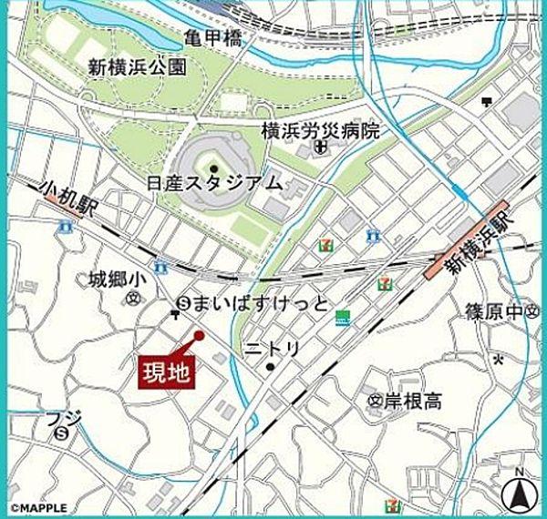【地図】神奈川県横浜市港北区鳥山町663