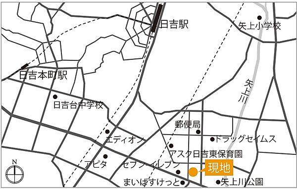 【地図】神奈川県横浜市港北区日吉7丁目22－53