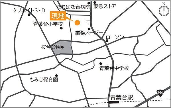 【地図】神奈川県横浜市青葉区桜台33－25