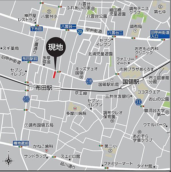 【地図】東京都調布市国領町1丁目12ー2