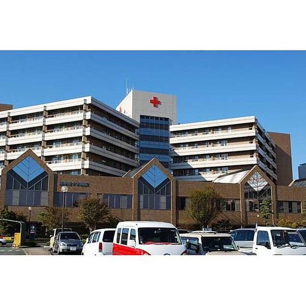 【周辺】病院「熊本赤十字病院まで608ｍ」