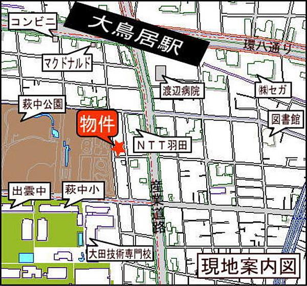 【地図】京急空港線『大鳥居』駅 徒歩3分♪