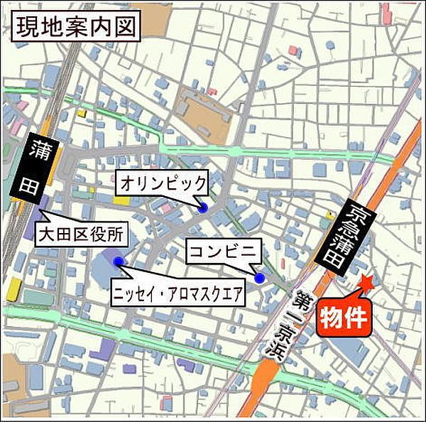 【地図】京急蒲田駅歩2分