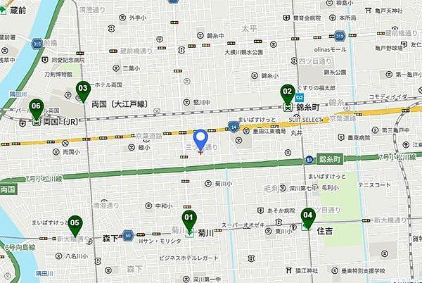 【地図】利用可能駅