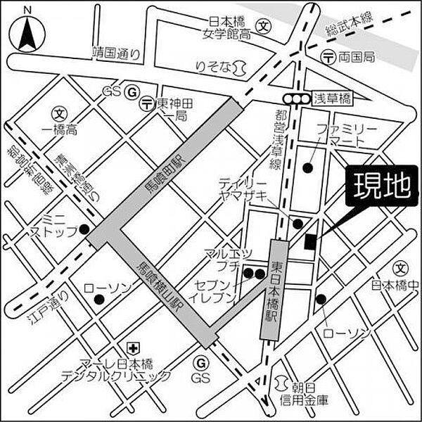 【地図】ヴェルデ東日本橋