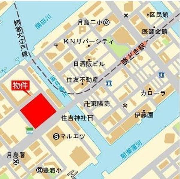 【地図】勝どきザ・タワー