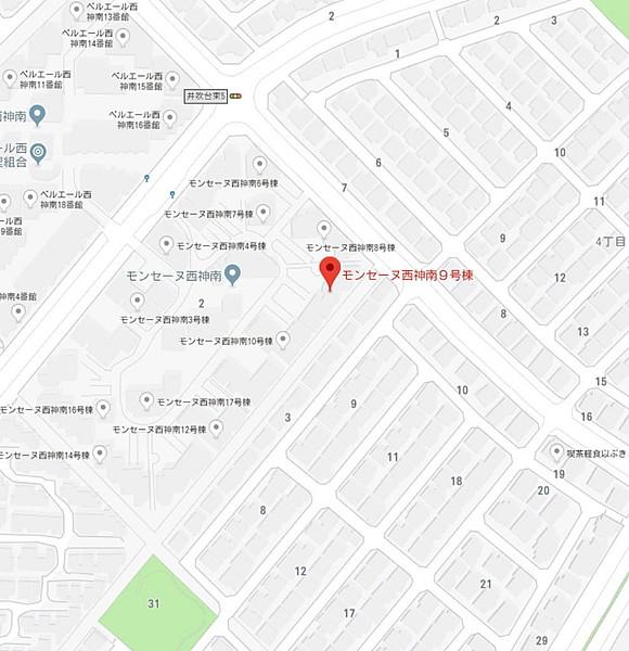 【地図】物件現地：神戸市西区井吹台東町3-2