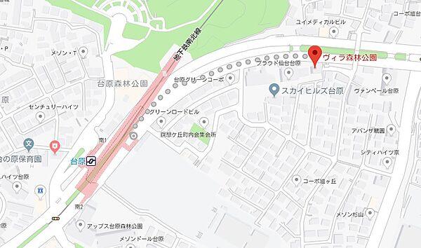 【地図】台原駅まで徒歩５分