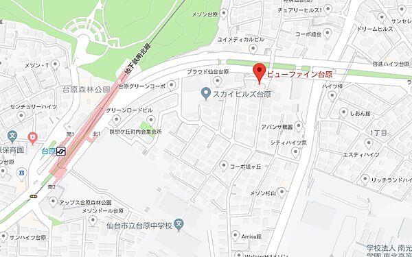 【地図】台原駅徒歩８分の立地です。