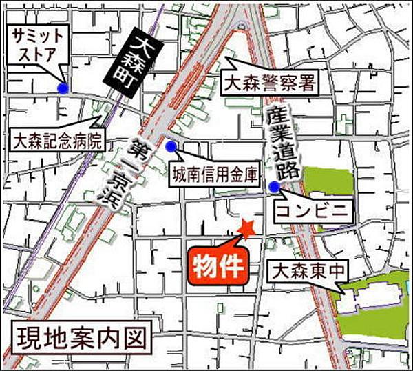 【地図】京浜急行線「大森町」駅歩5分♪