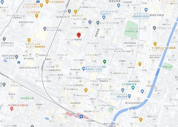 【地図】山電「飾磨」駅まで徒歩約7分です。