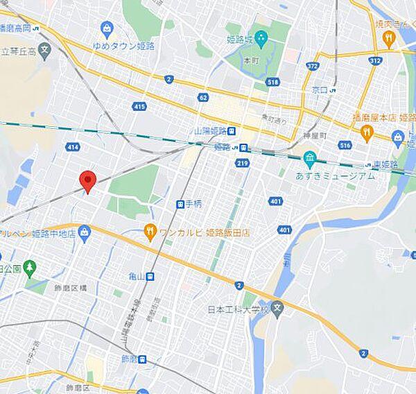 【地図】山電「手柄」駅まで徒歩約20分です。