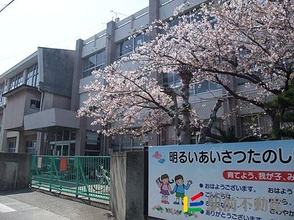【周辺】京町小学校 校門で桜が迎えてくれます