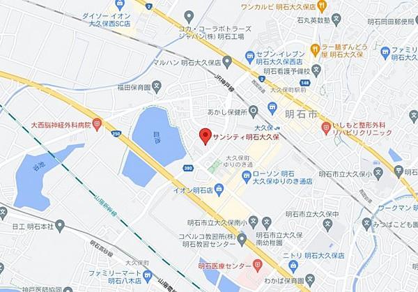【地図】JR「大久保駅」徒歩約6分です