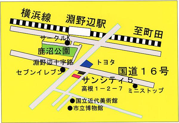 【地図】ＪＲ横浜線淵野辺駅徒歩７分／近隣に近代美術館・博物館