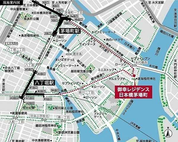 【地図】御幸レジデンス日本橋茅場町