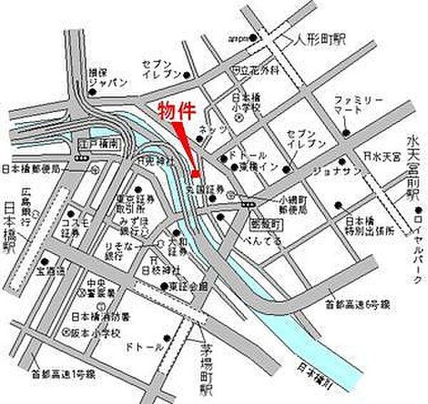 【地図】ＨＦ日本橋レジデンス