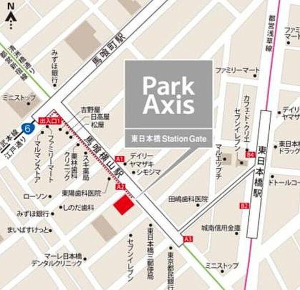 【地図】パークアクシス東日本橋ステーションゲート