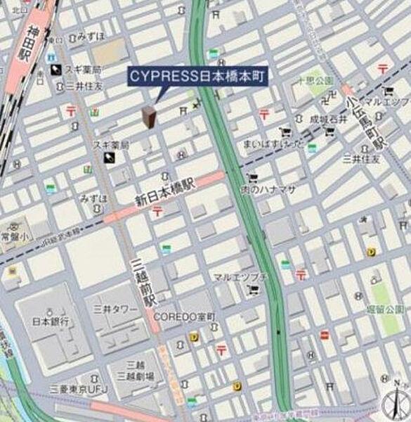 【地図】サイプレス日本橋本町