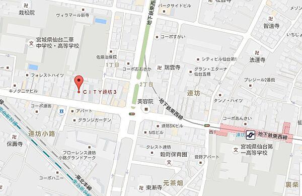 【地図】地下鉄東西線「連坊駅」徒歩5分