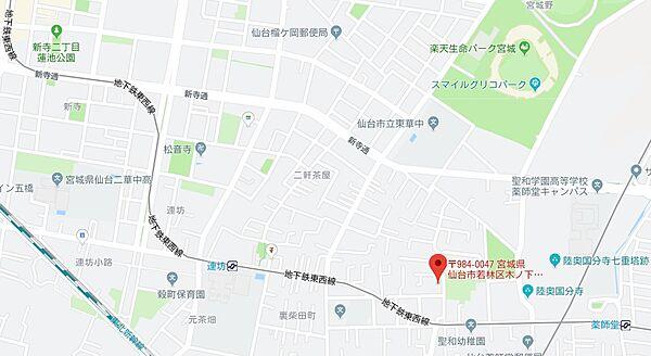 【地図】人気の地下鉄東西線沿線。仙台中心部へのアクセスも良好です。