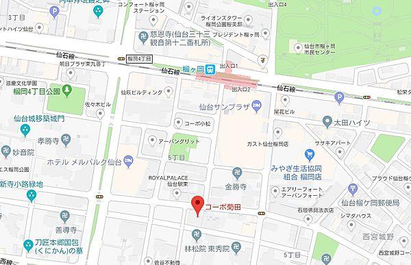 【地図】コーポ菊田・地図