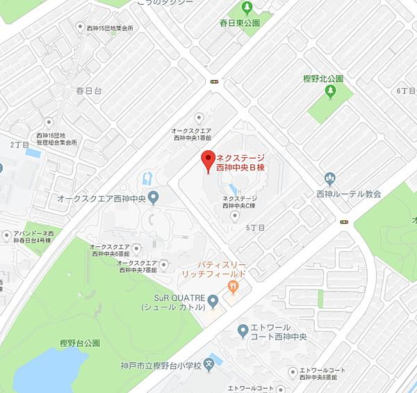 【地図】物件現地：神戸市西区樫野台5-2