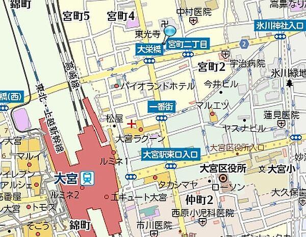 【地図】大宮駅から徒歩8分♪