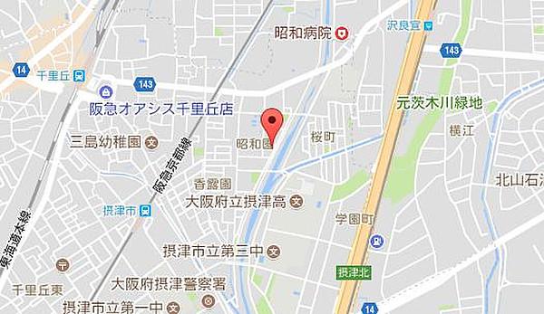 【地図】昭和園ハイツ