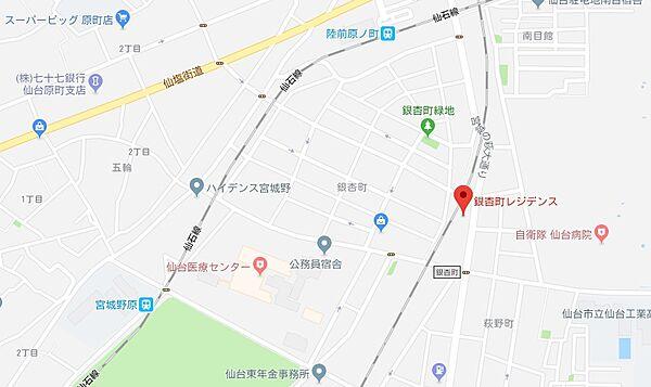 【地図】銀杏町レジデンス・地図
