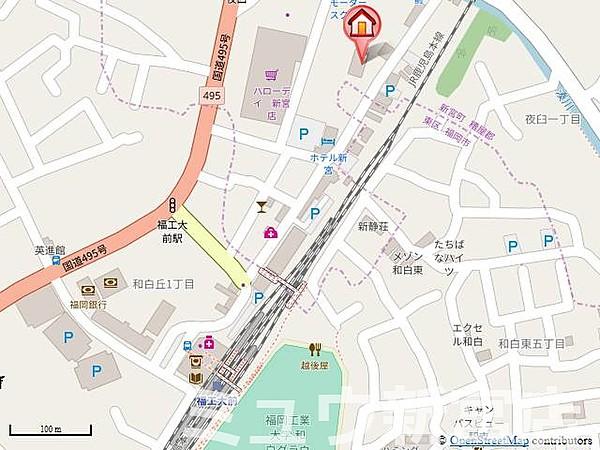 【地図】JR福工大前駅まで徒歩5分