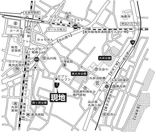 【地図】京浜東北線『大井町』駅徒歩6分東急大井町線『大井町』駅徒歩8分