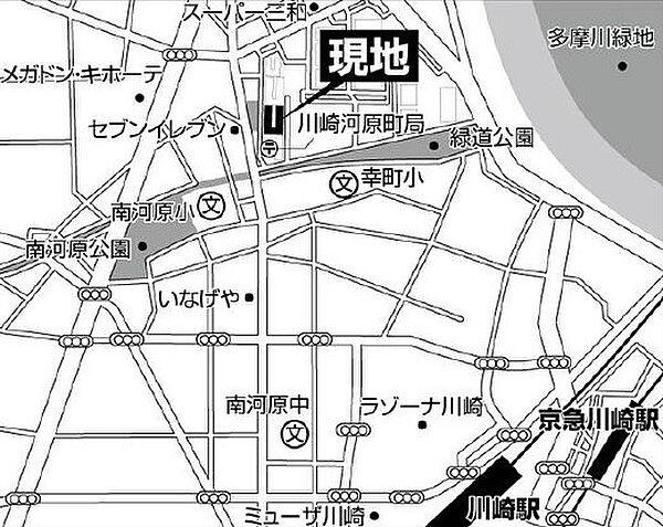 【地図】神奈川県川崎市幸区河原町1－14