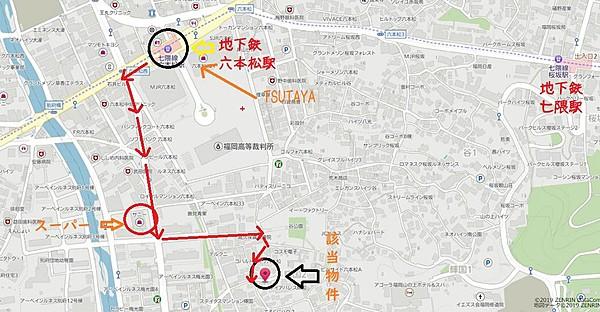【地図】六本松駅方面から来られるときは、油山観光道路からサニーを経由するコースがお勧めです。