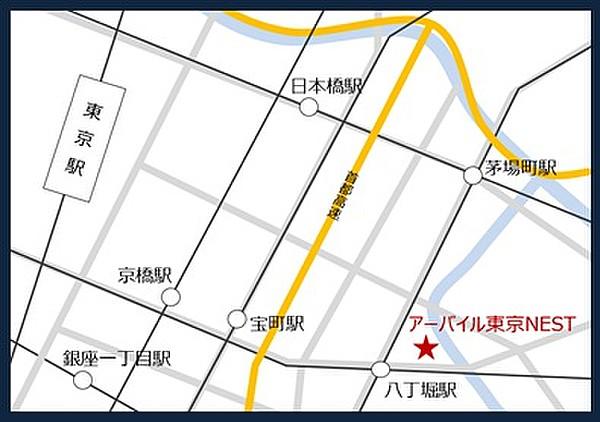 【地図】徒歩15分圏内に7路線7駅